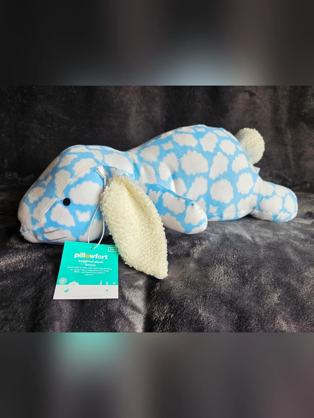 2026 Cloud Easter Bunny Weighted Plush Throw Pillow sensory special need support